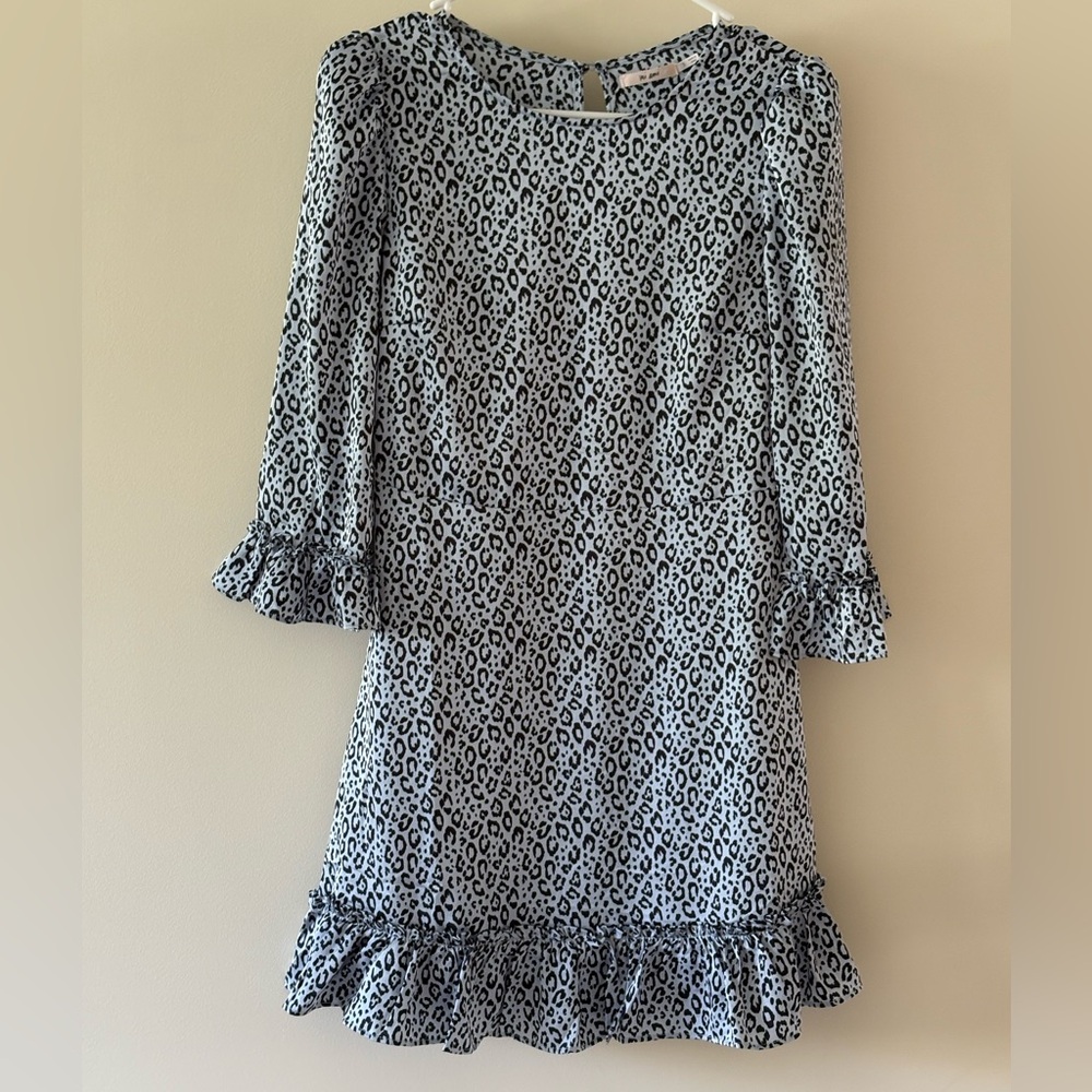 Baby Blue Leopard Dress
